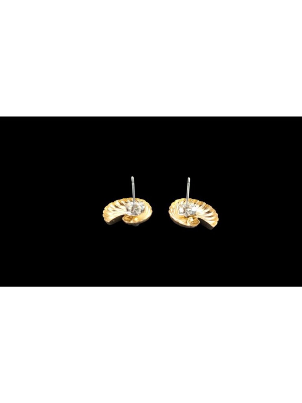 Vintage Avon 14K Gold-Filled Sterling Silver Convertible Pierced Earrings Shell - Picture 8 of 13